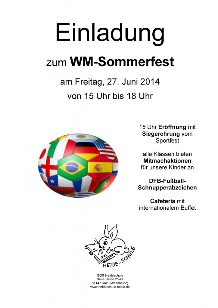 Flyer Schulfest 20141
